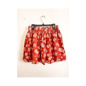 favorite skirt • sunset orange with white flowers